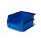 Triton Products Stacking Hanging Interlocking Bins, Polypropylene, Blue, 5-3/8" L x 4-1/8" W x 3" H, 6 CT 3-210B-6 - alternate 2